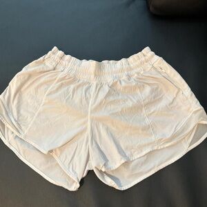 Lululemon Athletica White Athletic Shorts Elastic Waistband